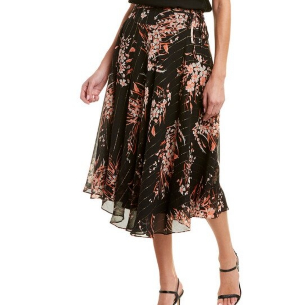 JOIE Womens Arvina Silk-Blend Skirt